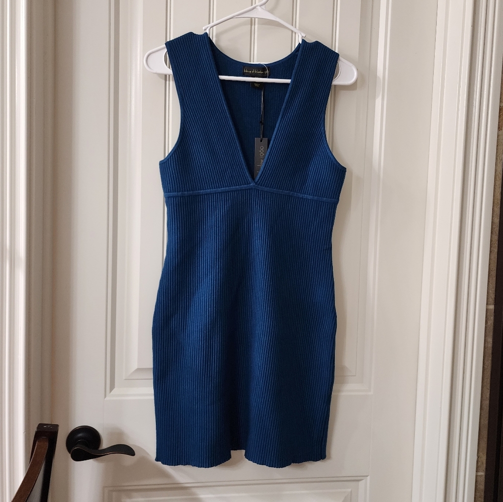 House of Harlow 1960 v-neck Compression mini dress